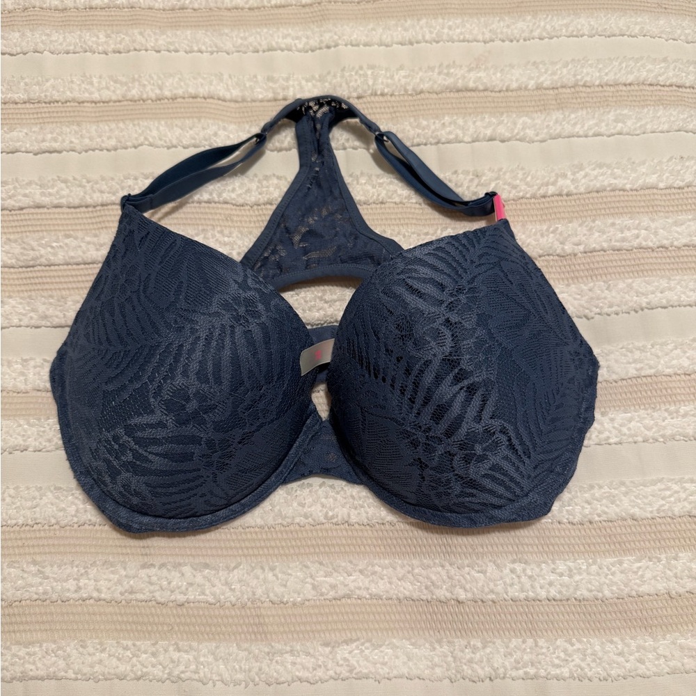 Blue Lace Push Up Bra